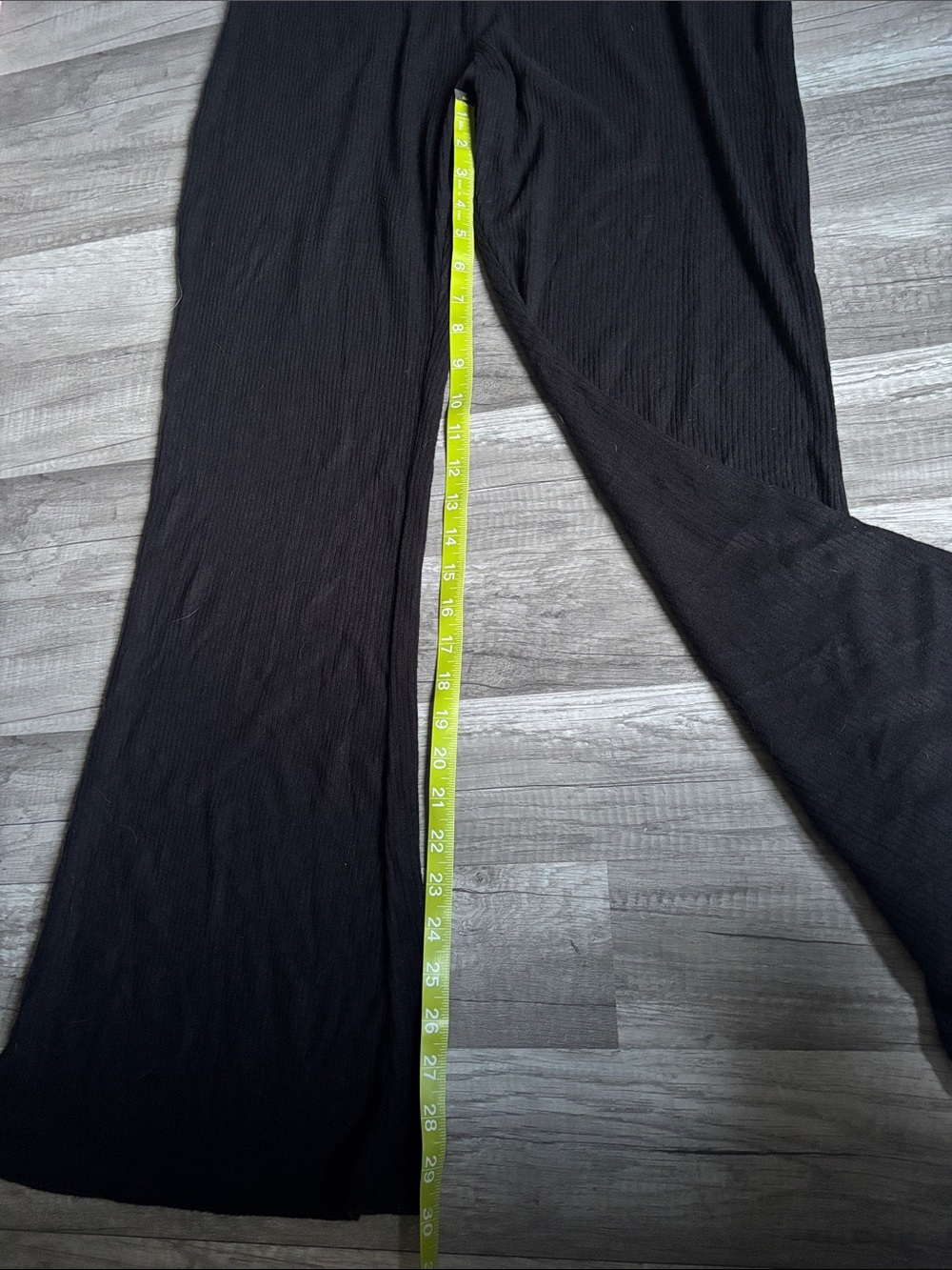 Colsie Black Boot Cut Ribbed Pants - Picture 5 of 5